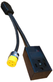 Adapter #116 Dryer +One - 14-30 Plug to one 14-30 socket and one 5-15 / 5-20 socket adapter