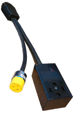 Adapter #116 Dryer +One - 14-30 Plug to one 14-30 socket and one 5-15 / 5-20 socket adapter