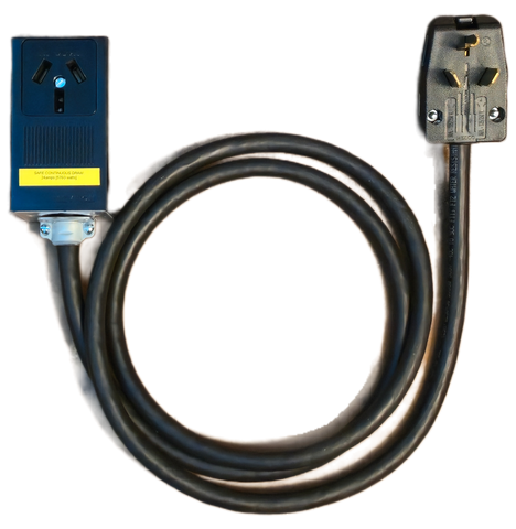 Adapter / Extension #126 30A black extension cord with 10-30 plug to 10-50 box outlet