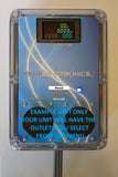 Electric Range Buddy Plus #1 Custom 50A NEMA 14-50 2-way switcher, 3' 14-50 cable to two 14-50 outlets with kWh meter
