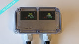 Power Spy™ #31 50A 240v Outdoor power monitor - CS-6365 Twist-Lock plug to single CS6364 Twist-Lock outlet on 1' tail with twin kWh meters