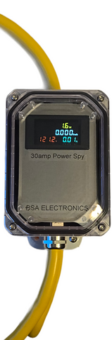 Power Spy™ #33 30A 120v OUTDOOR Power Monitor - Marine L5-30 to  L5-30 outlet on 1' tails
