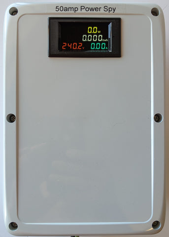50amp Power Spy™ #21 50A 240v power monitor - Hardwired input to single 14-50 outlet with kWh Meter