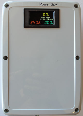 Power Spy™ Customize Your Own, 30A 240v power monitor - Hardwired input to single outlet with kWh Meter