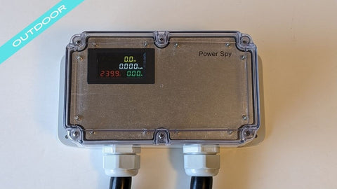 20amp Power Spy™ OUTDOOR Customize Your Own, 20A 240v power monitor - Single plug to single outlet with kWh meter