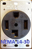 EasySplit 220™ #5 30A 240v Splitter, 5ft. cable NEMA 14-30 plug (1996+), one 14-30 outlet, one 14-50 outlet with kWh/Watt/Volt/Amp meter