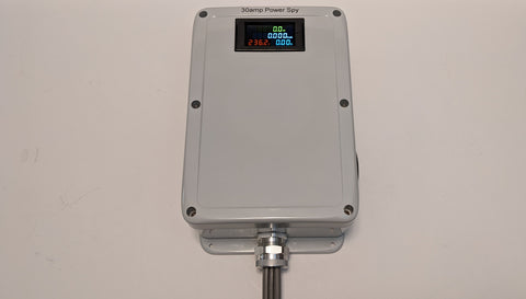 Power Spy™ #11 30A 240v power monitor - NEMA 10-30 to single 10-30 outlet with kWh meter