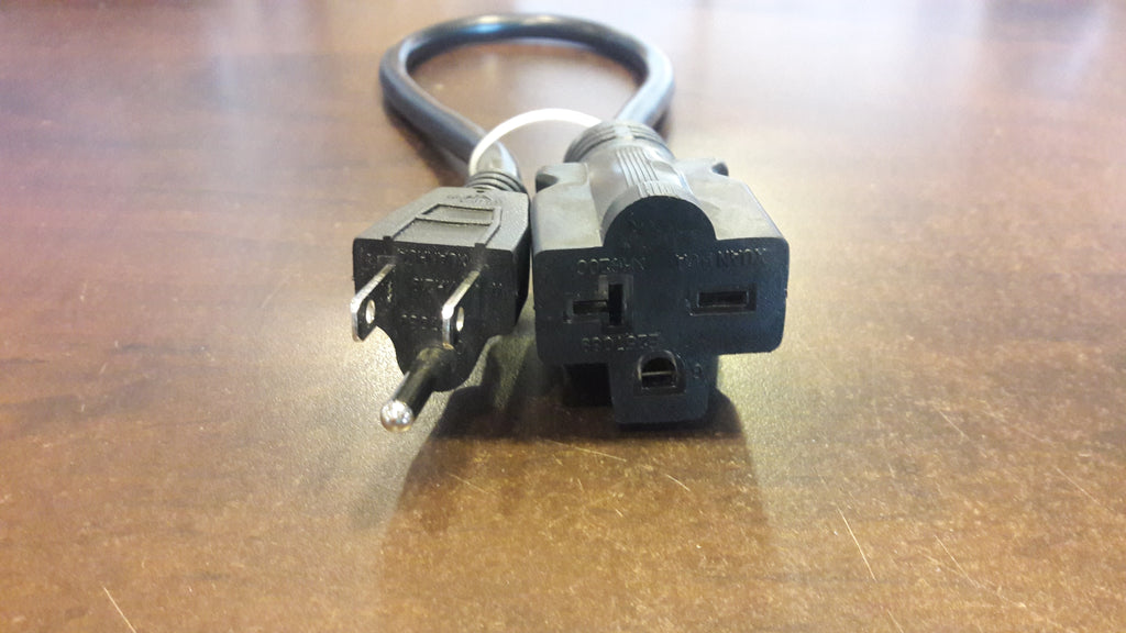 EVSE adapter to plug into common 15amp and 20amp 120 volt wall outlets