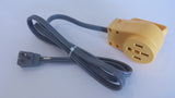 Adapter #21 v.3 15amp. 5-15 right angle plug (regular 15A plug) to Camco 14-50 outlet 5.5'