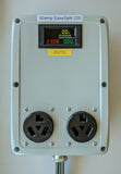 EasySplit 220™ #1 30A 240v Splitter 5ft. cable NEMA 10-30 (before 1996), two 10-30 outlets with kWh/Watt/Volt/Amp meter