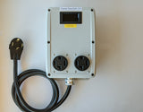 EasySplit 220™ #2 30A 240v Splitter 5ft. cable NEMA 14-30 (1996+), two 14-30 outlets with kWh/Watt/Volt/Amp meter