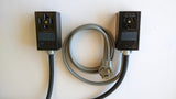 Double Down Splitter for Tesla #1 - 30A 10-30 plug to one 10-30 box outlet and one 14-xx box outlet w/blue LED