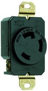 EasySplit 220™ #30 30A 240v Splitter 5ft. cable NEMA 14-30 (1996+) to two L6-30 outlets with kWh meter