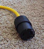 Adapter #38 30A extension cord with Hubbell L6-30 Twist-Lock connectors