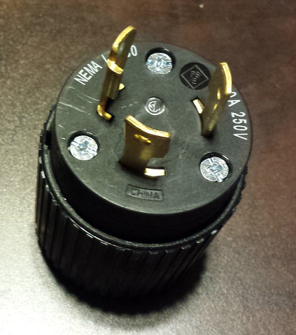 Adapter 127 30A 240v 3ft. cable NEMA L6 30 to two duplex outlets accepts 6 15 and 6 20 plugs