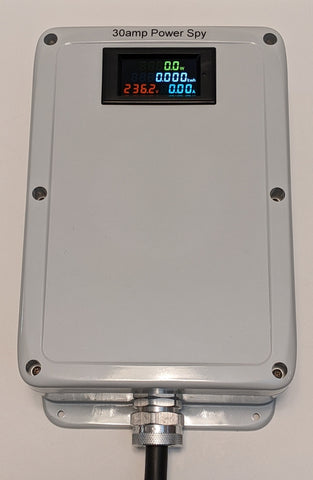 Power Spy™ #1 30A 240v power monitor - NEMA L6-30 to single L6-30 outlet with kWh meter